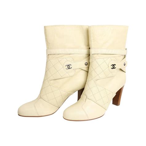 chanel boots cream